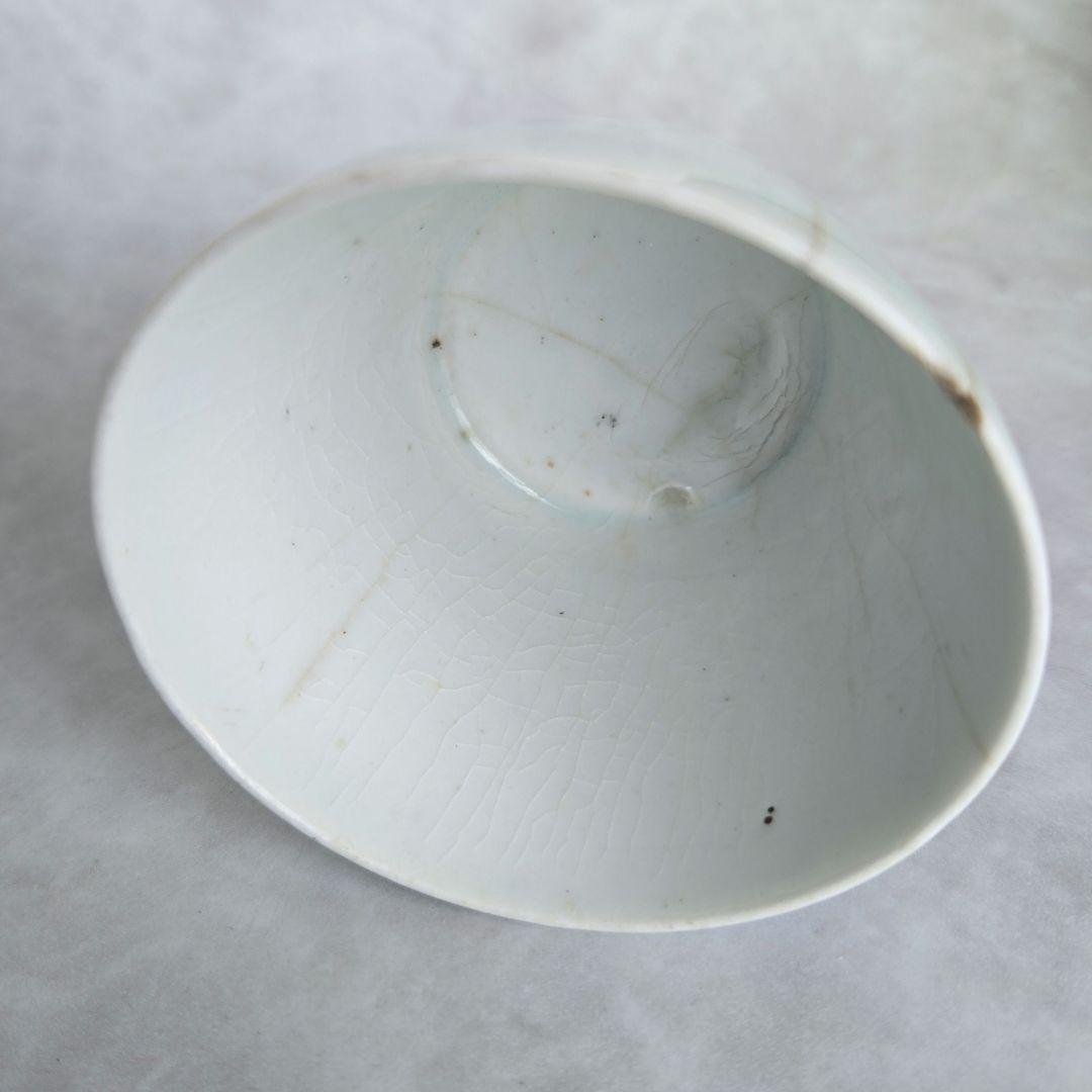 珍品　古伊万里　染付　猪口　向付　型紙摺印判　江戸時代　蕎麦猪口　牡丹唐草　骨董