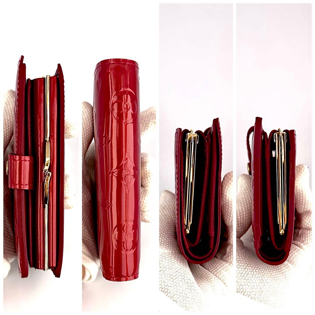 お時間限定値下‼️新品未使用品‼️人気高い‼️ VUITTON ヴェルニ　赤　ガマ口