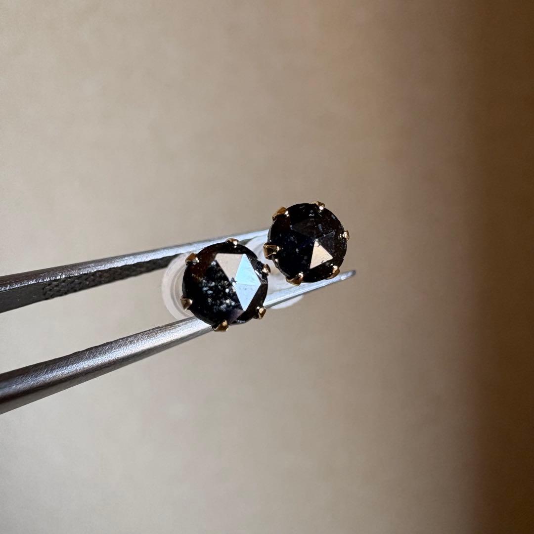 【スペシャルセール☆】 K18 ブラックダイヤモンド 0.50ct ピアス 2