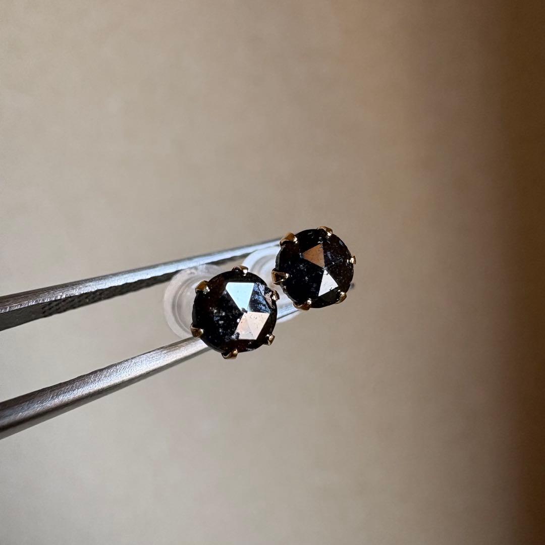 【スペシャルセール☆】 K18 ブラックダイヤモンド 0.50ct ピアス 2