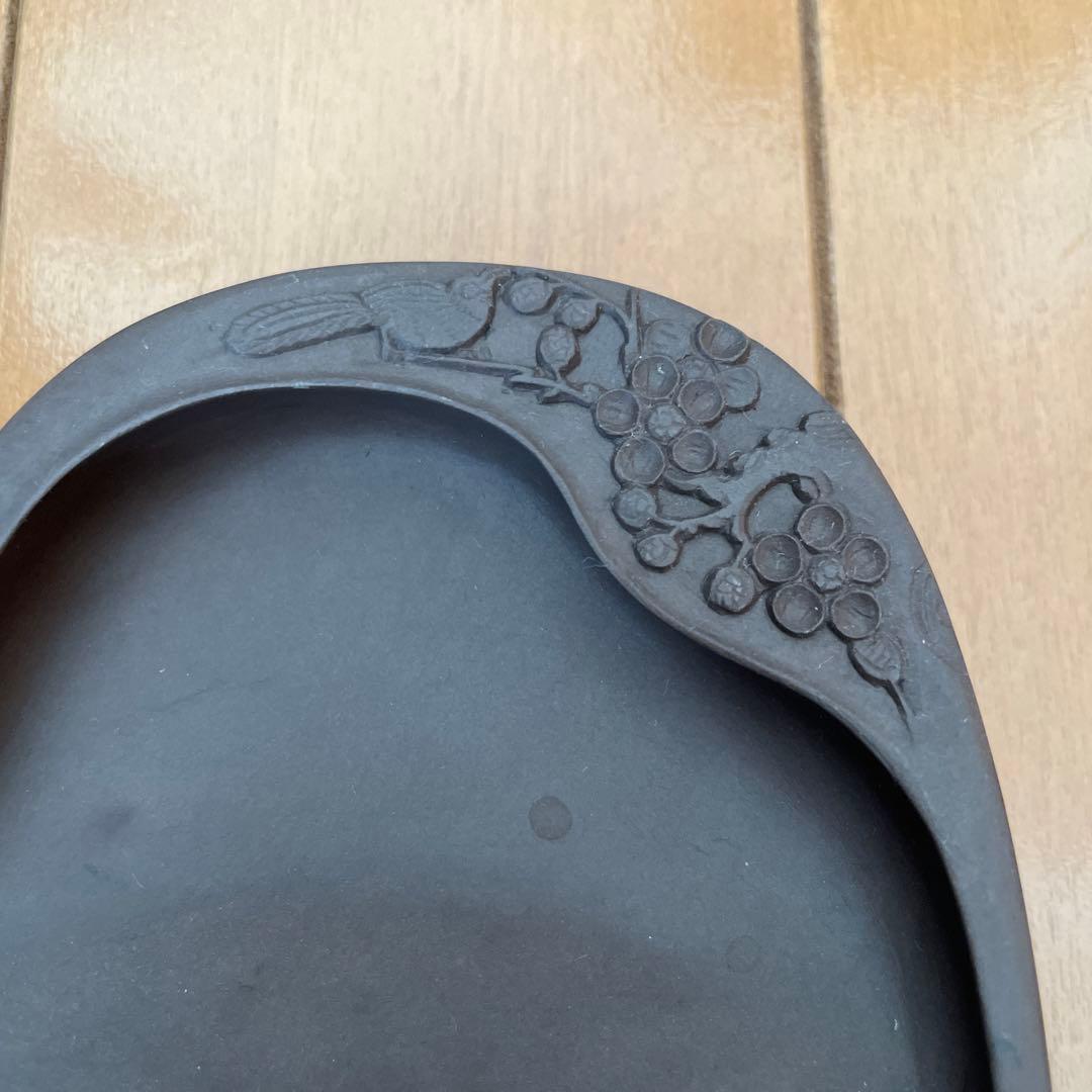 端渓硯　梅刻硯　すずり　宋坑　彫花硯　硯