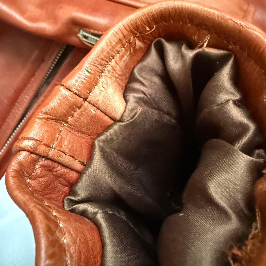 美品☆アメリカンノスタルジア　ライダース　シングル　ジャケット　本革　レザー