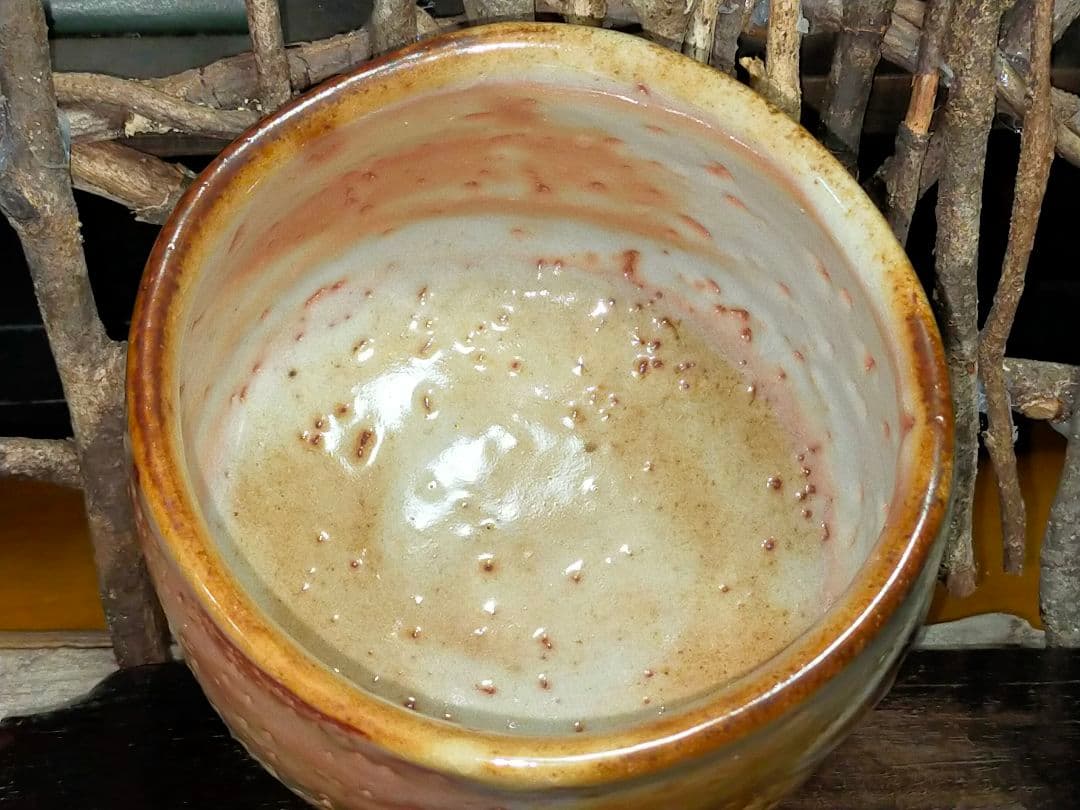 ♥美濃焼♥　志野　茶碗　②　在銘　茶道具　骨董　古玩