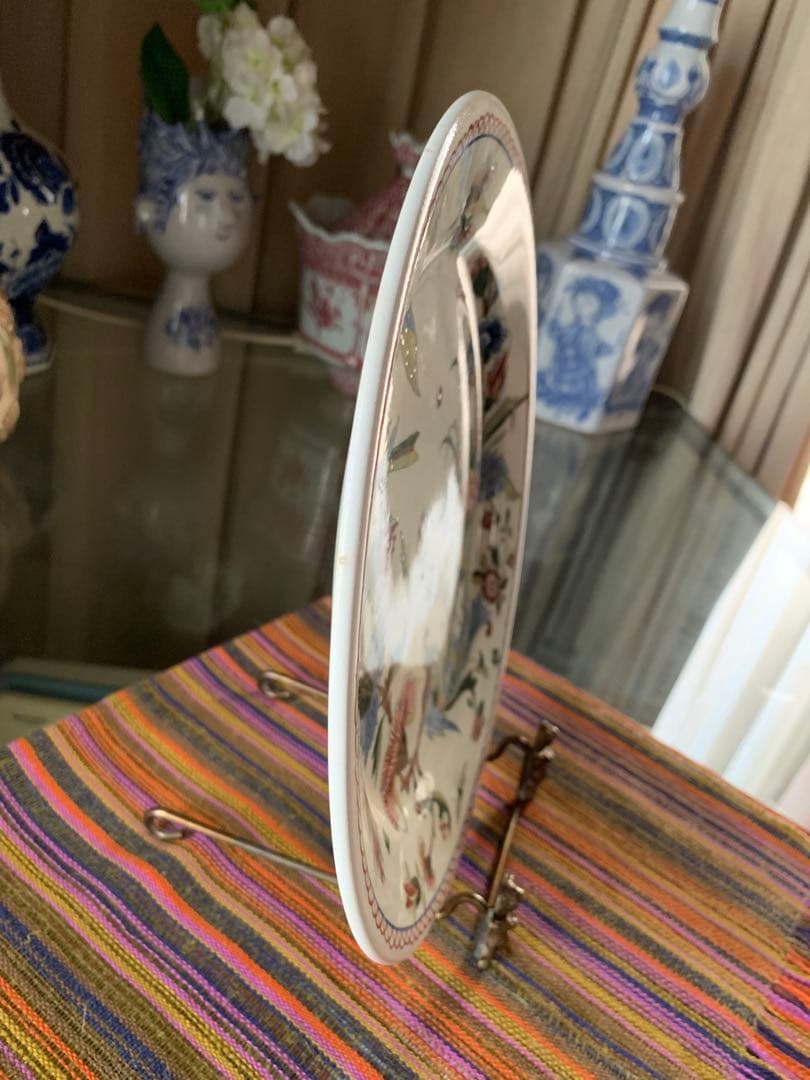 フランス製アンティーク　超美品！シズノワリ手書きのお皿！良く書けてます！