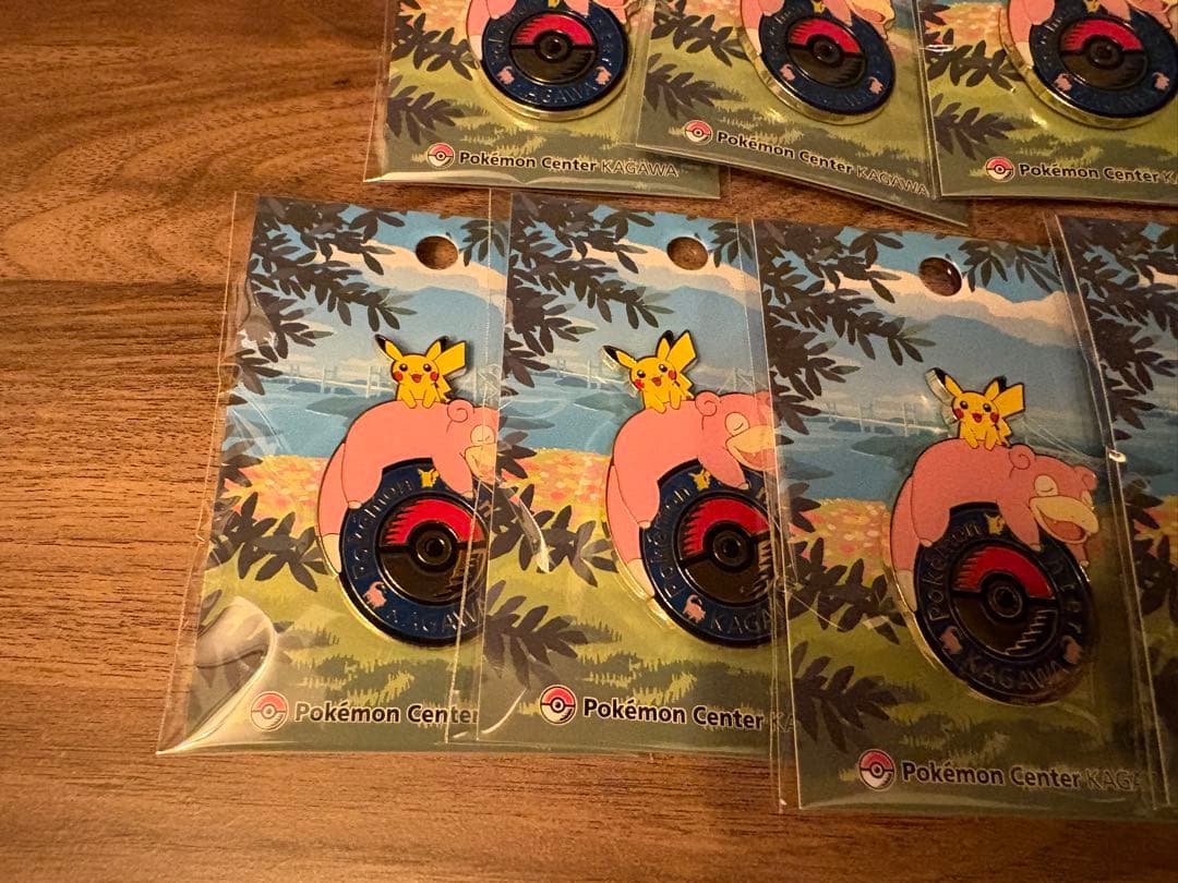 【新品】ポケモンセンター カガワ ヤドン ピカチュウ ロゴピンズ 香川限定