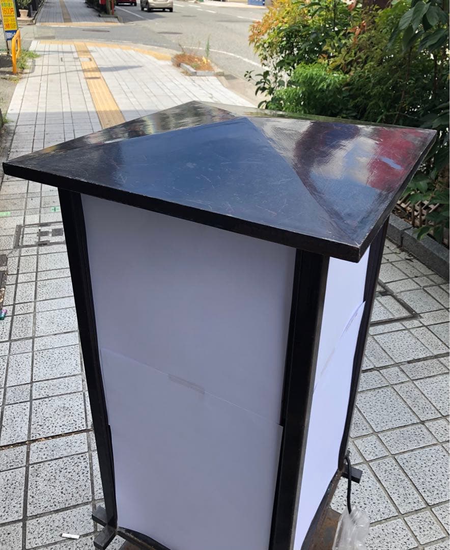 看板 希少　店舗用 店頭鉄製置物　業務用 電飾 4面スタンド キャスターつき