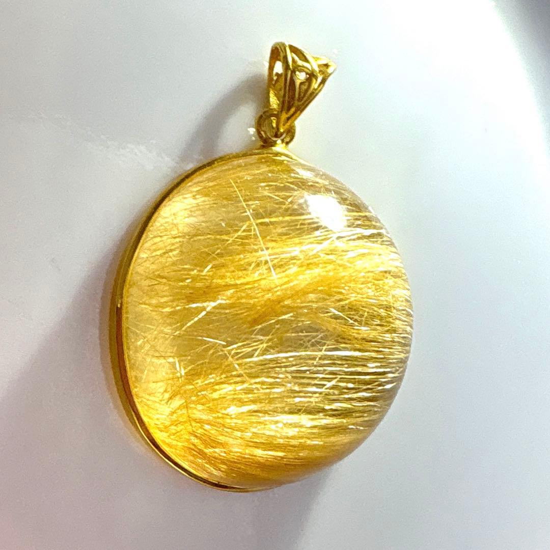 silver925 ゴールデンルチルクォーツ　ペンダントヘッド