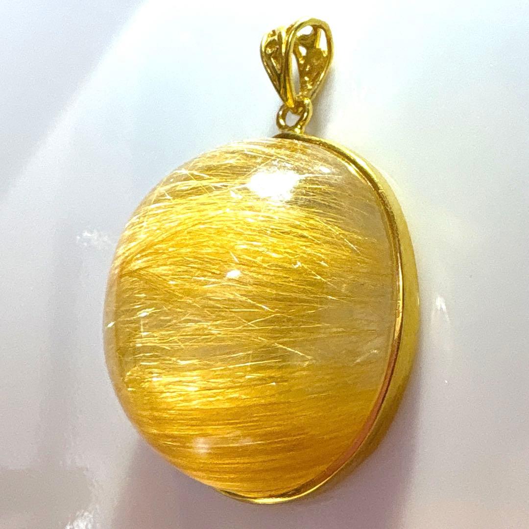 silver925 ゴールデンルチルクォーツ　ペンダントヘッド