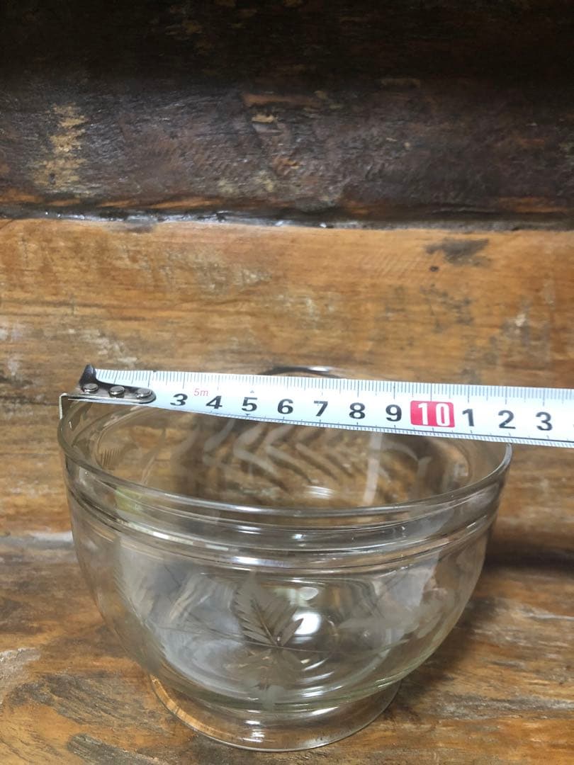 ガラス容器　レトロ　羊歯