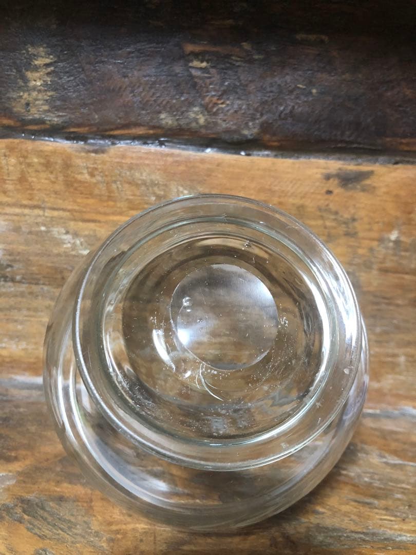 ガラス容器　レトロ　羊歯