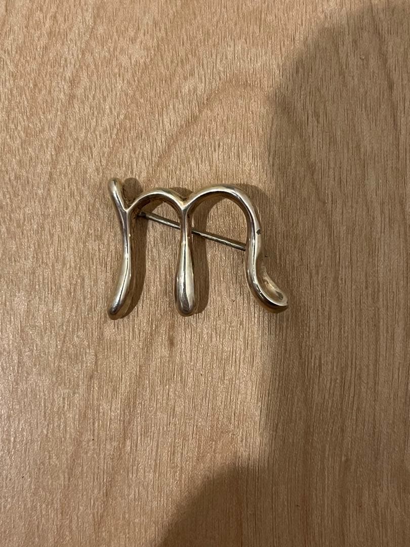 ティファニー イニシャルM ブローチ ラージ 925