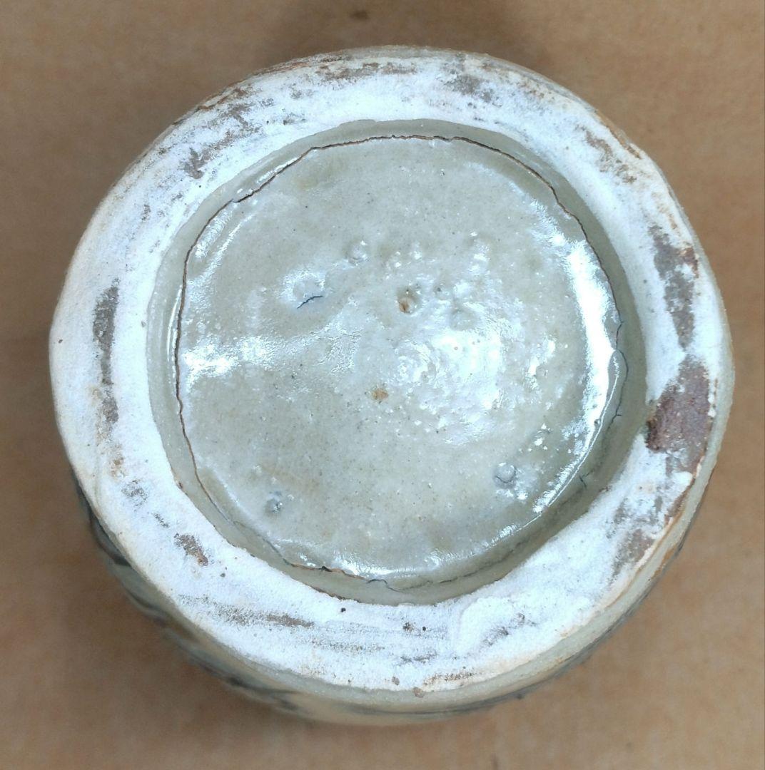 【本物保証】金城次郎 壷屋焼湯呑(海老笑魚紋湯呑）共箱 栞 人間国宝 壺屋焼