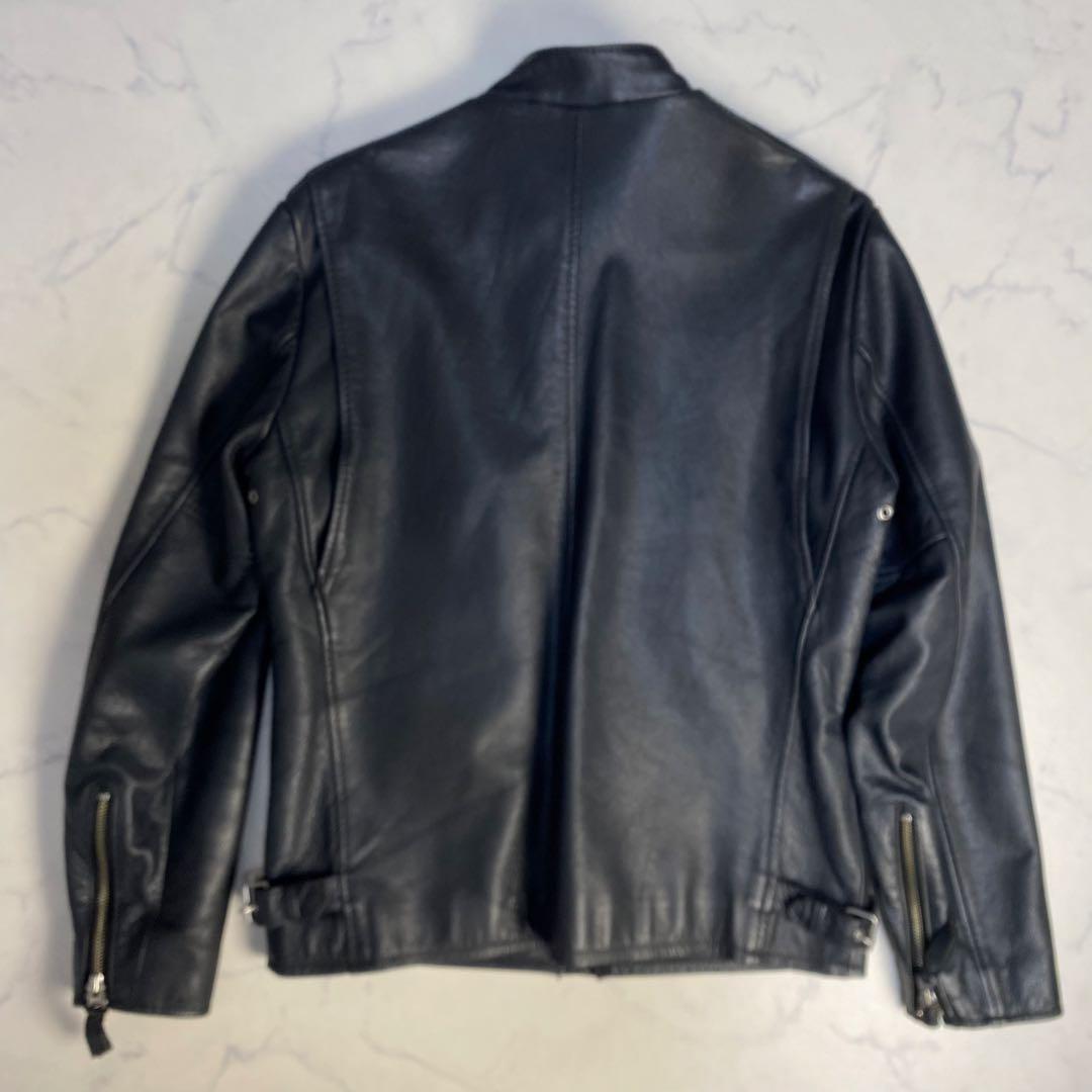 schott ショット　シングルライダース　レザージャケット　M ダークネイビー