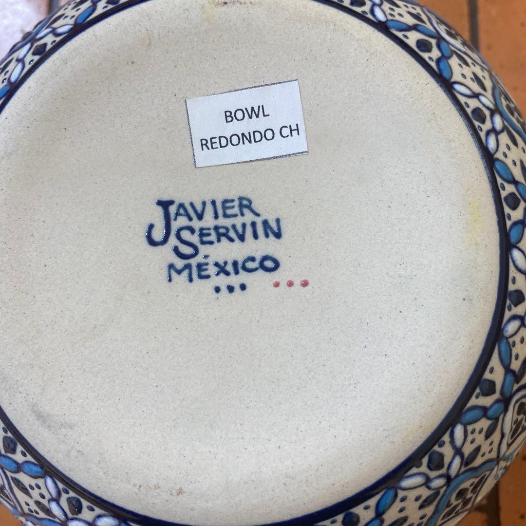 【本物】メキシコ　セルビン焼き★JAVIER SERVIN ★陶器bowl 皿