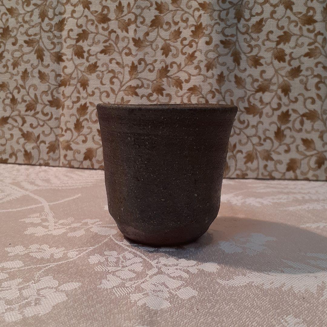 故、石田陶春　作　焼締めぐい呑み