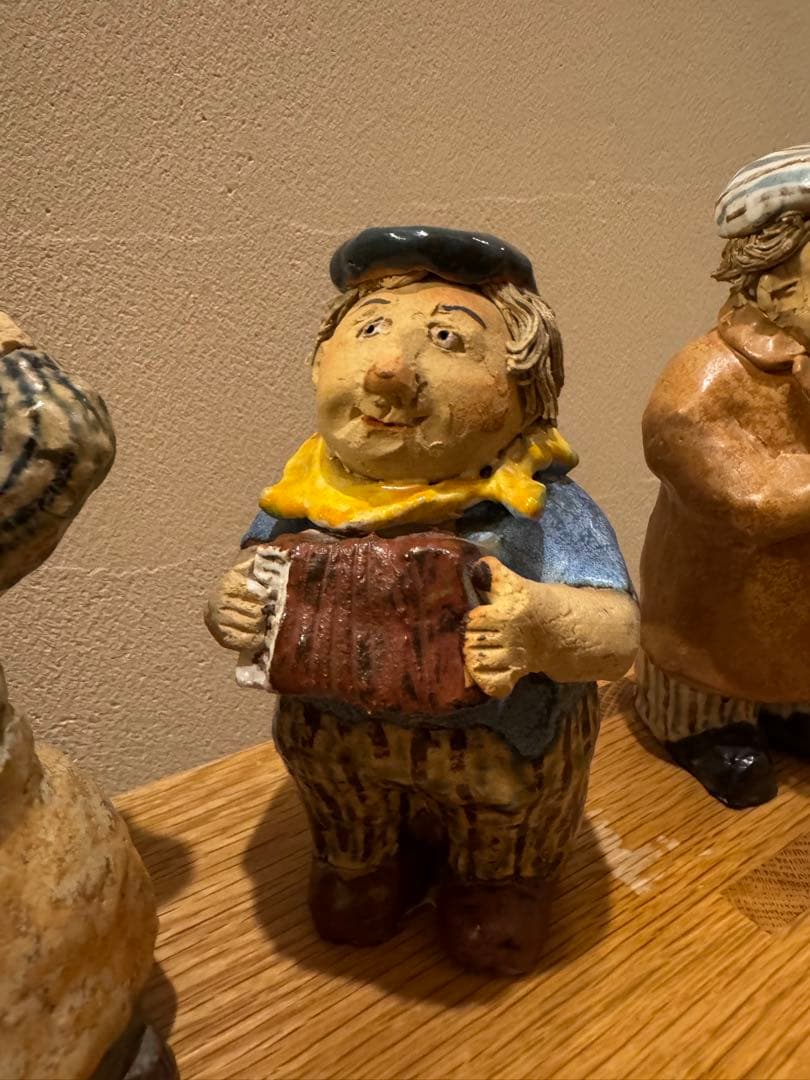 ささきようこ作　陶人形　陶器の音楽家人形4体セット