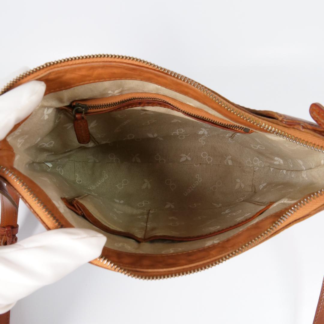 美品✨ゲンテン genten ショルダーバッグ トスカ レザー ブラウン