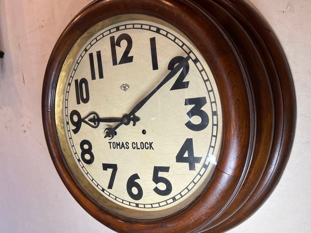 直径66センチ　大型丸　柱時計　古時計　振り子　レトロ　ゼンマイ　精工舎　掛時計