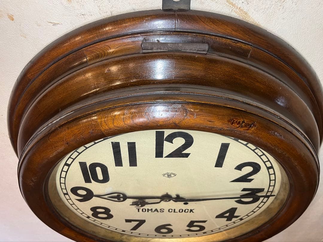 直径66センチ　大型丸　柱時計　古時計　振り子　レトロ　ゼンマイ　精工舎　掛時計