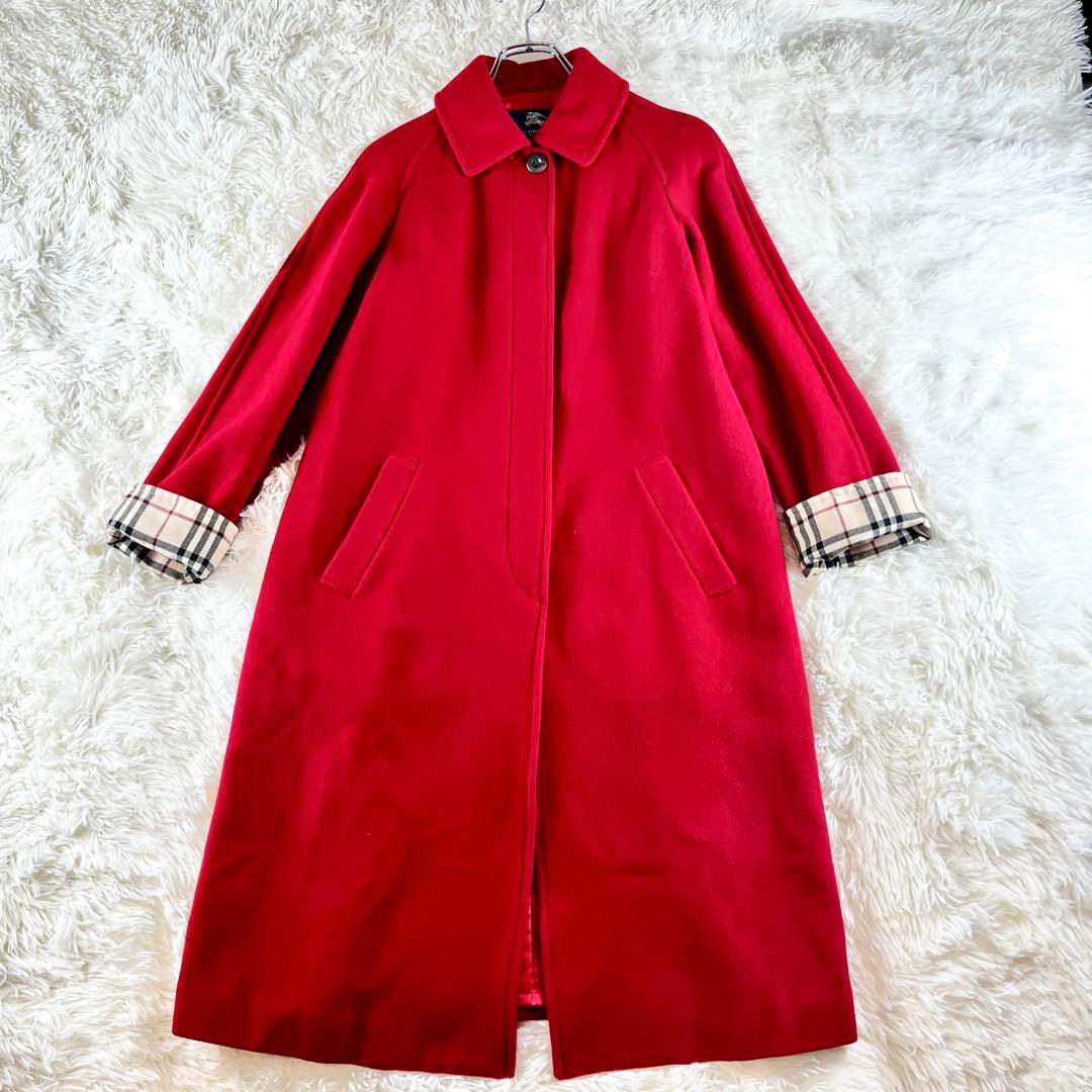 ✨美品✨L バーバリーロンドン アンゴラ ウール チェスターコート ノバチェック