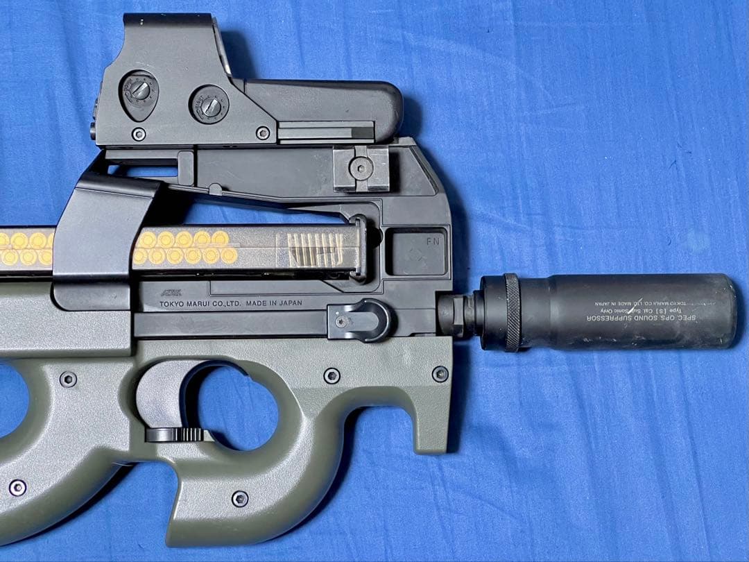 バレルなどカスタム済 東京マルイPS90 HC ハイサイクル 電動ガン（P90）