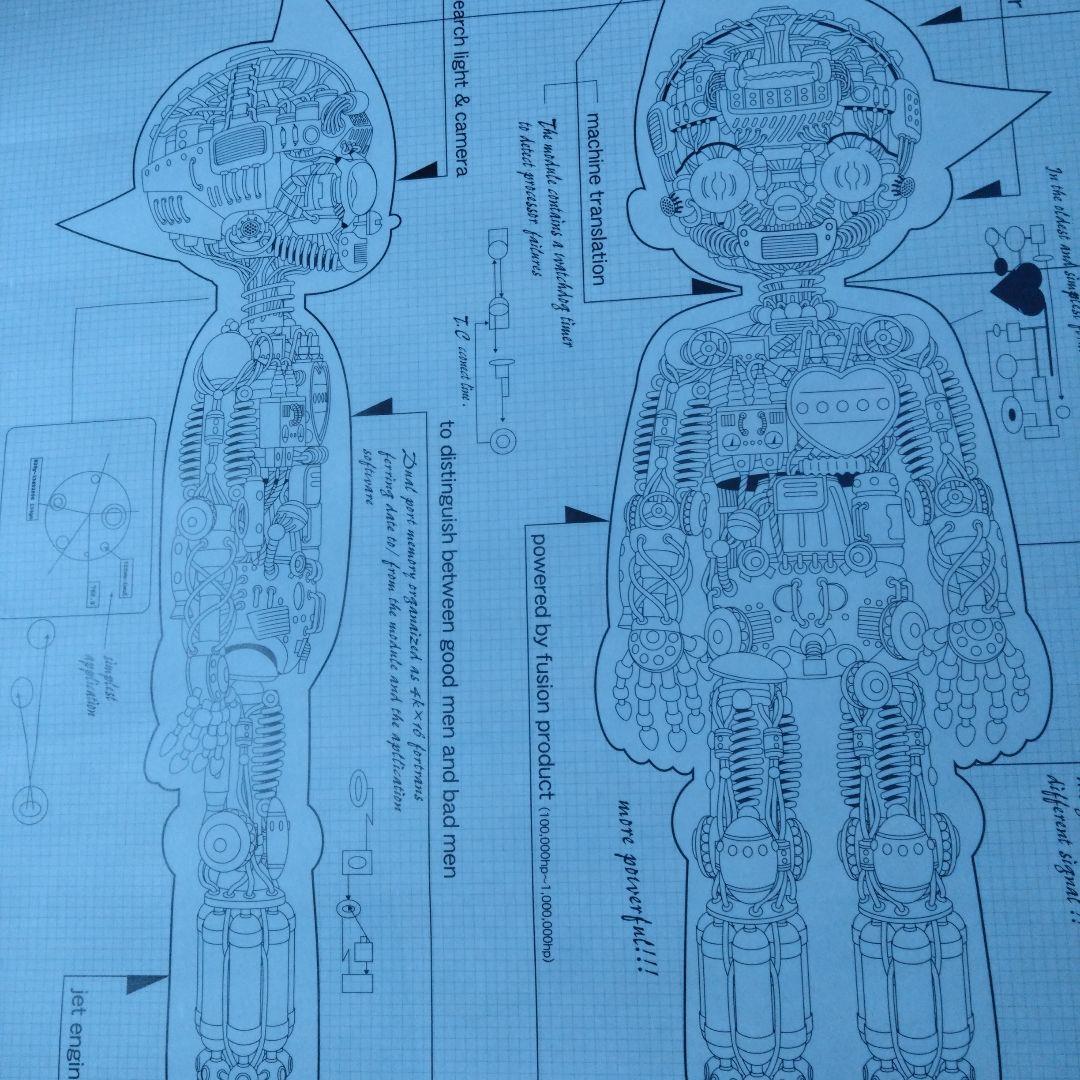【ATOM PROJECT ,天馬午太郎】設計図大ロボット博 新品未使用