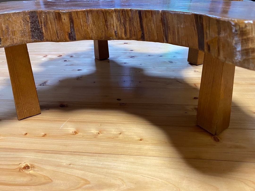 天然木 一枚板 輪切りテーブル ローテーブル 座卓 無垢材