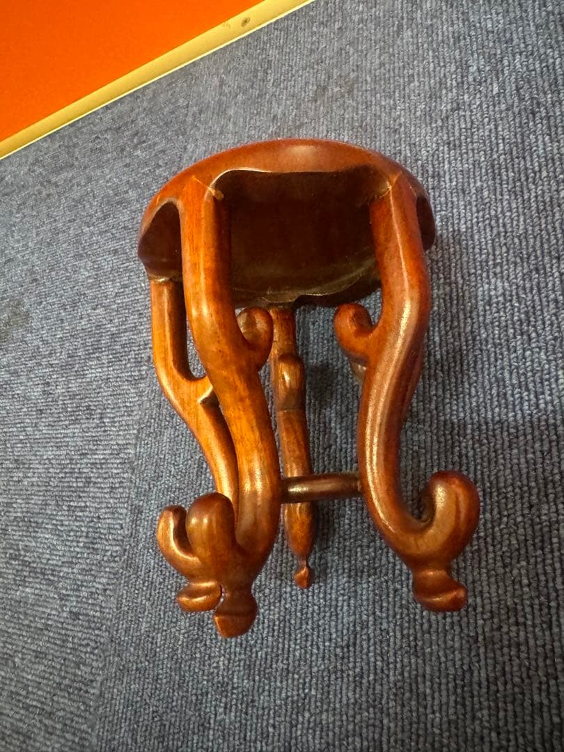 1623 花梨　唐木　天然木　ミニ花台　飾台　香炉台　中国美術