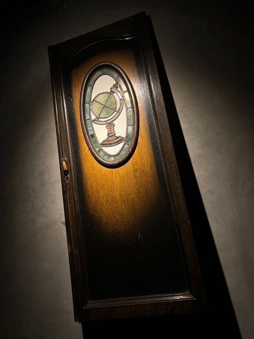 Stained Glass antique 建具　【地球儀】