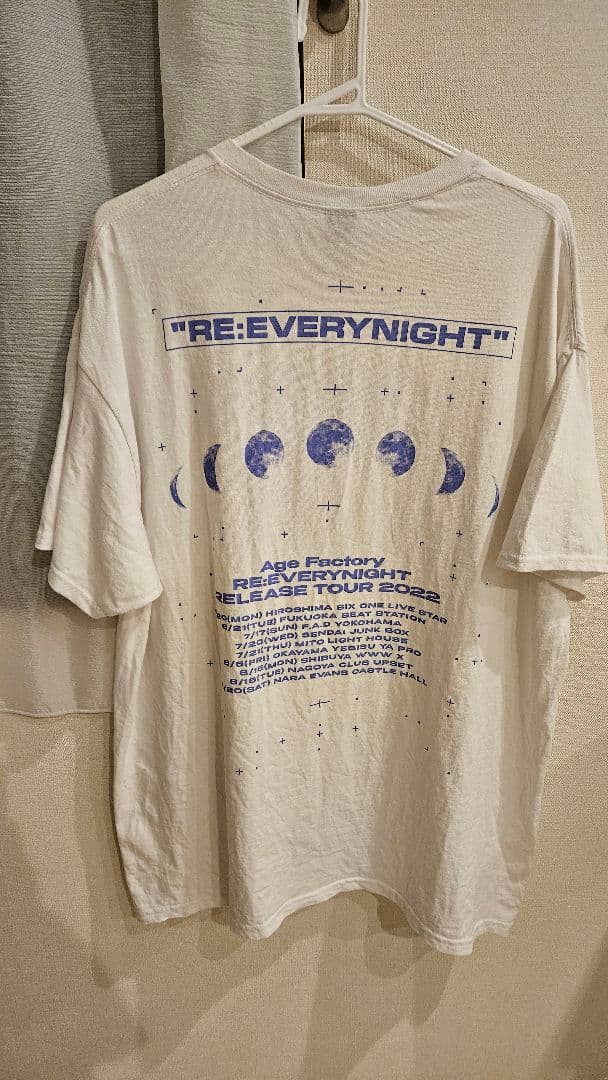RE:EVERYNIGHT ホワイト Tシャツ　Agefactory