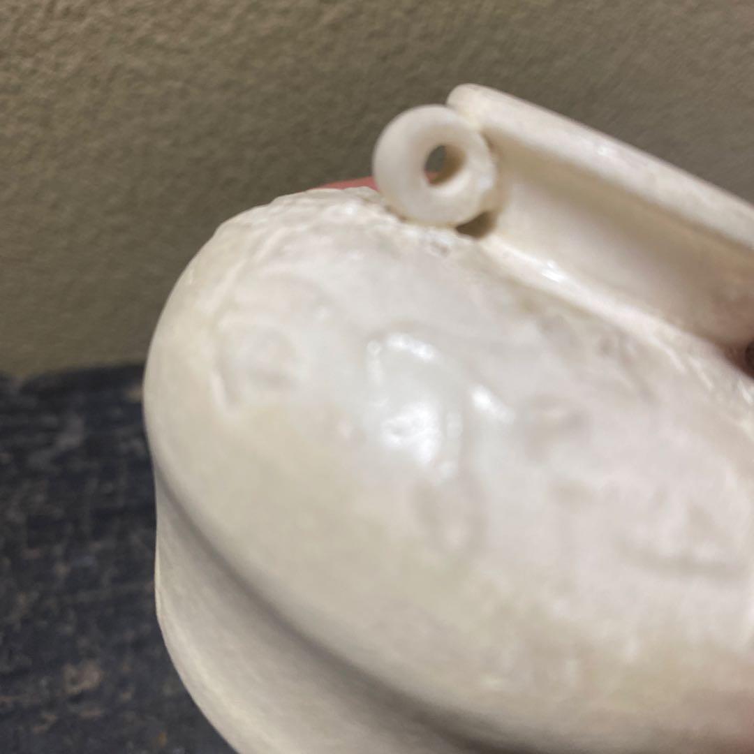 中国美術　古玩　白磁水滴