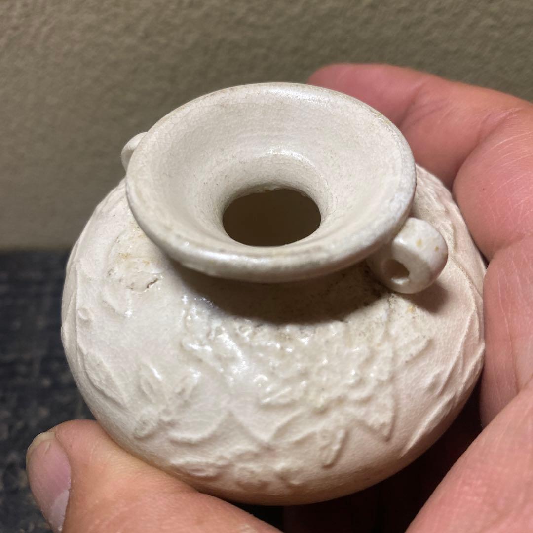 中国美術　古玩　白磁水滴