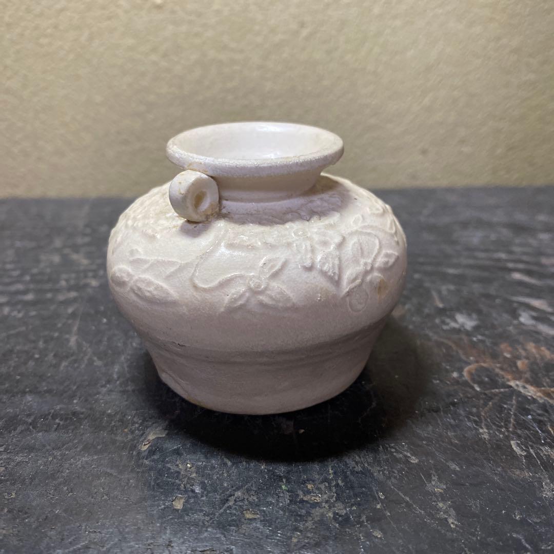 中国美術　古玩　白磁水滴