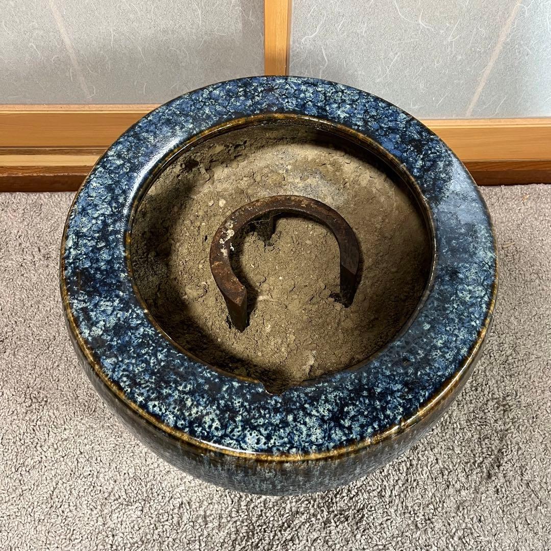 格安　大サイズ　和　火鉢　五徳　灰　セット