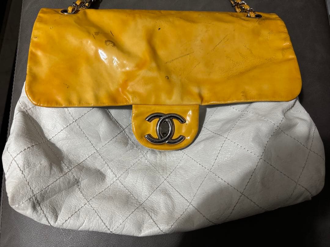 CHANEL シャネル ショルダーバッグ マトラッセキルティング エナメル