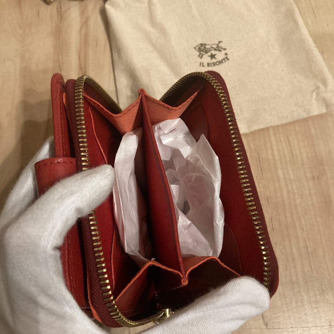 正規品　新品　未使用　イルビゾンテ　レッド　赤　二つ折り　財布　レザー