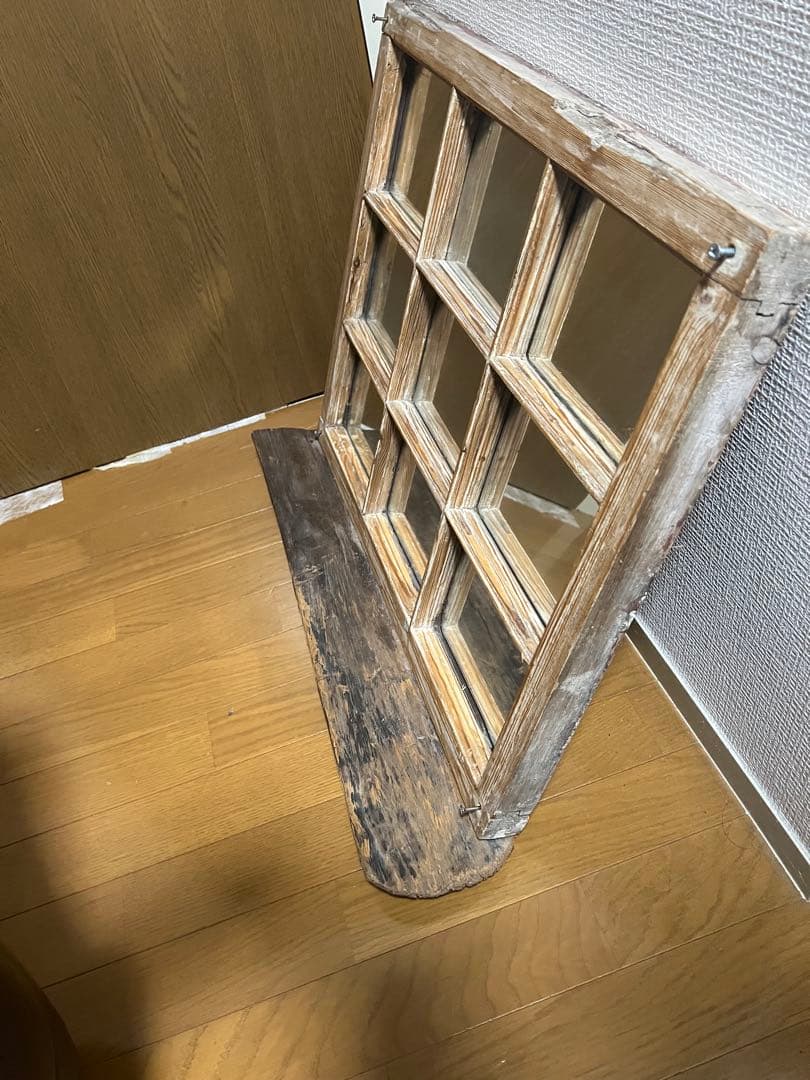 アンティーク風9パネルミラー 約60cm x 45cm