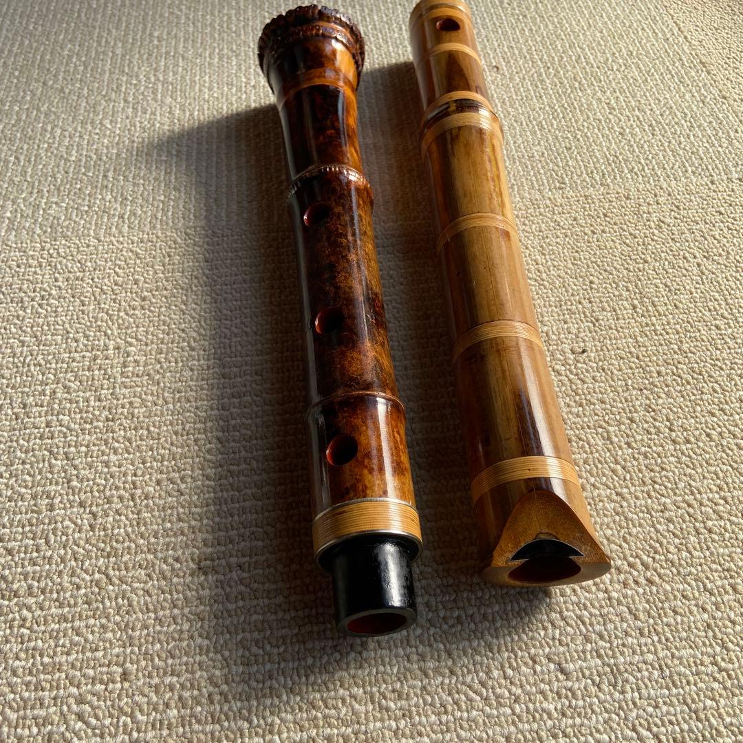249⭐️尺八眞山銘　一尺九寸管　眞山銘三印