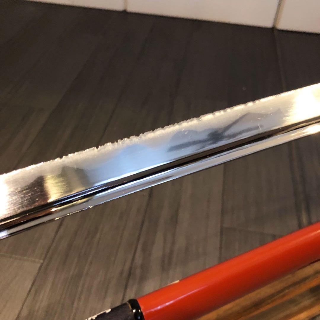 高級模造刀　居合刀　樋入り刀身　赤絹拵え　亜合金刀身