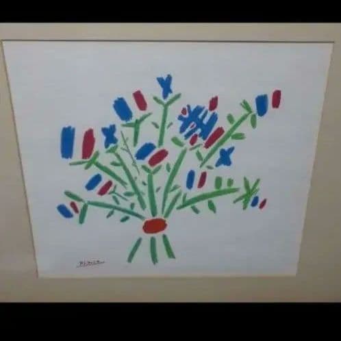 パブロ・ピカソ │ Pablo Picasso　「小さな花」　リトグラフ版画