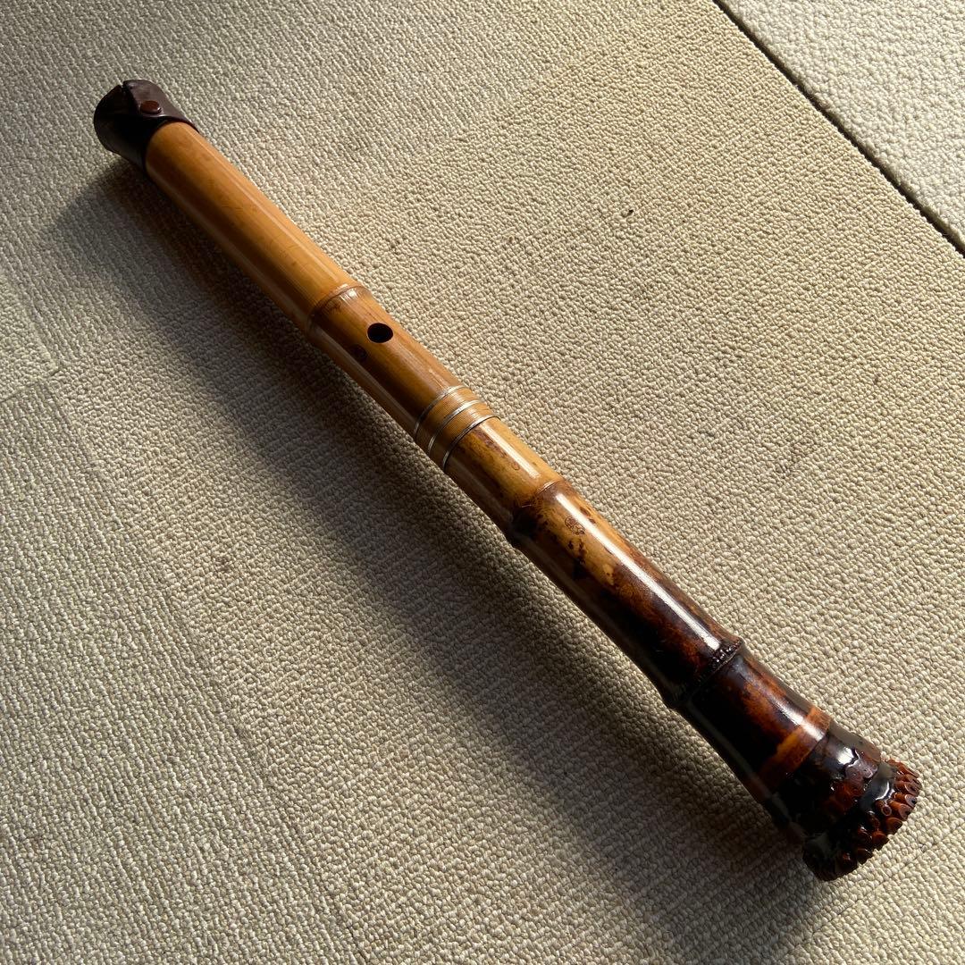 248⭐️尺八　一尺六寸管　眞山銘三印　188玉水銘一尺八寸管二本