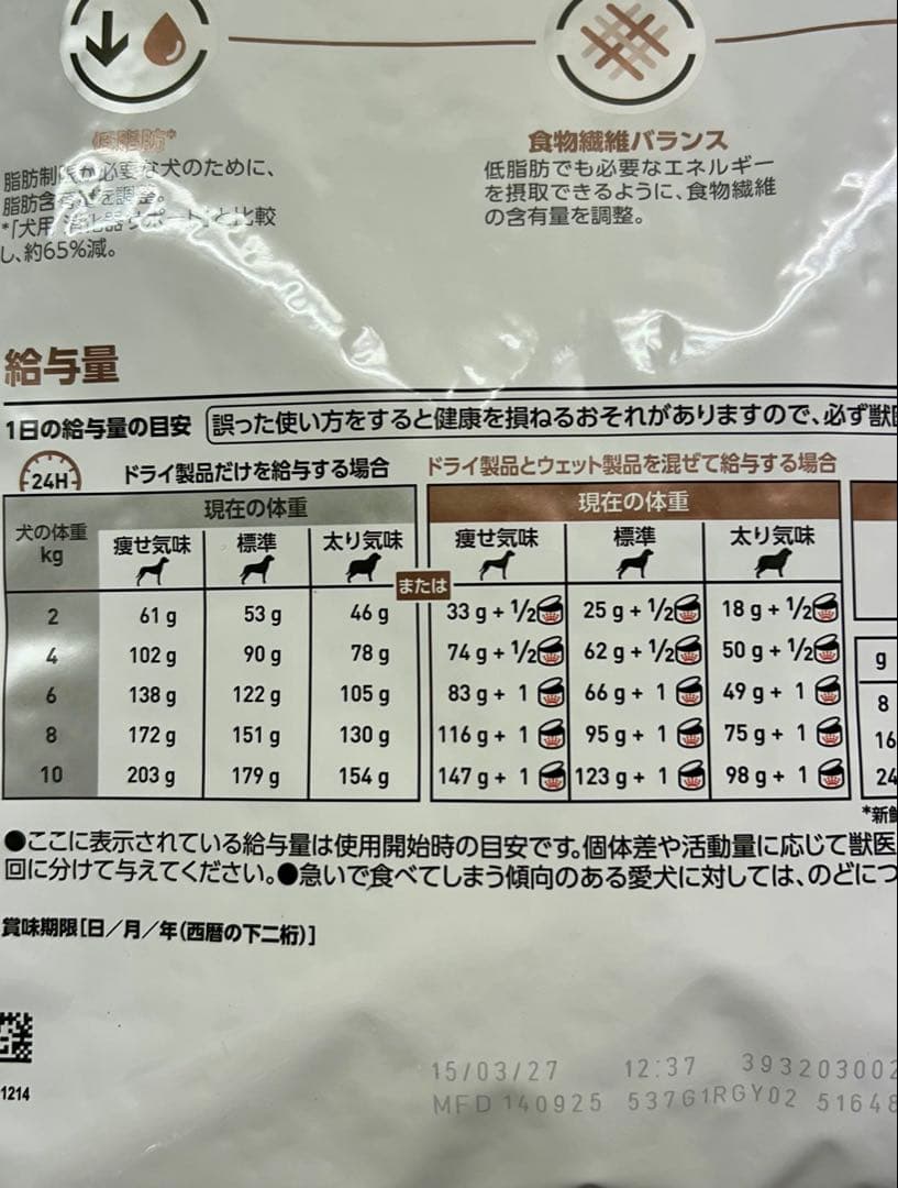 ロイヤルカナン 犬用 消化器サポート 低脂肪 3kg 1袋