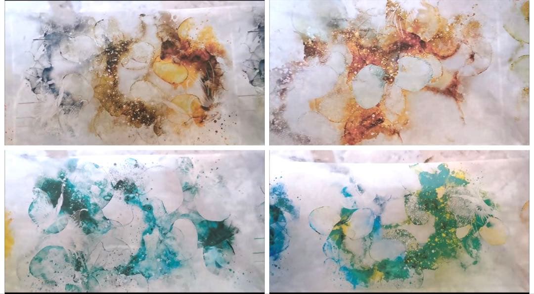 PET 半透明 金沙涟漪 10cm×5m 海外マスキングテープ　背景