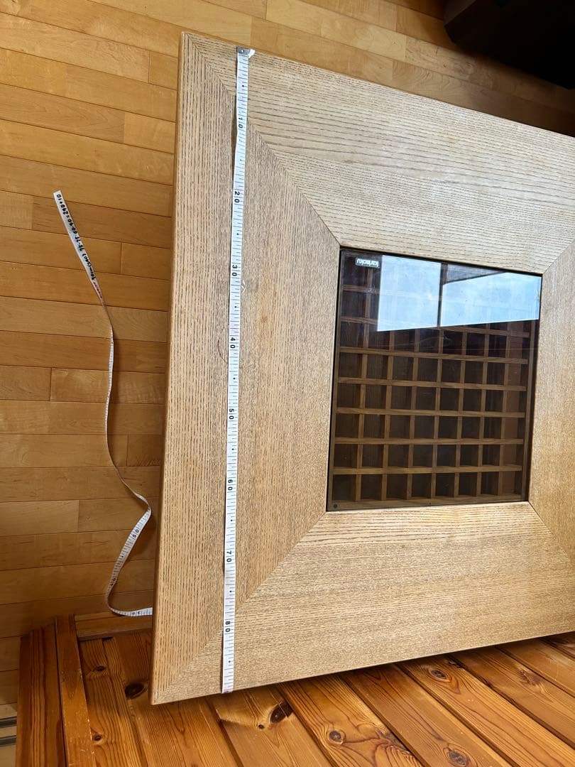 カリモク　木製座卓 ガラス天板付き 約90cm