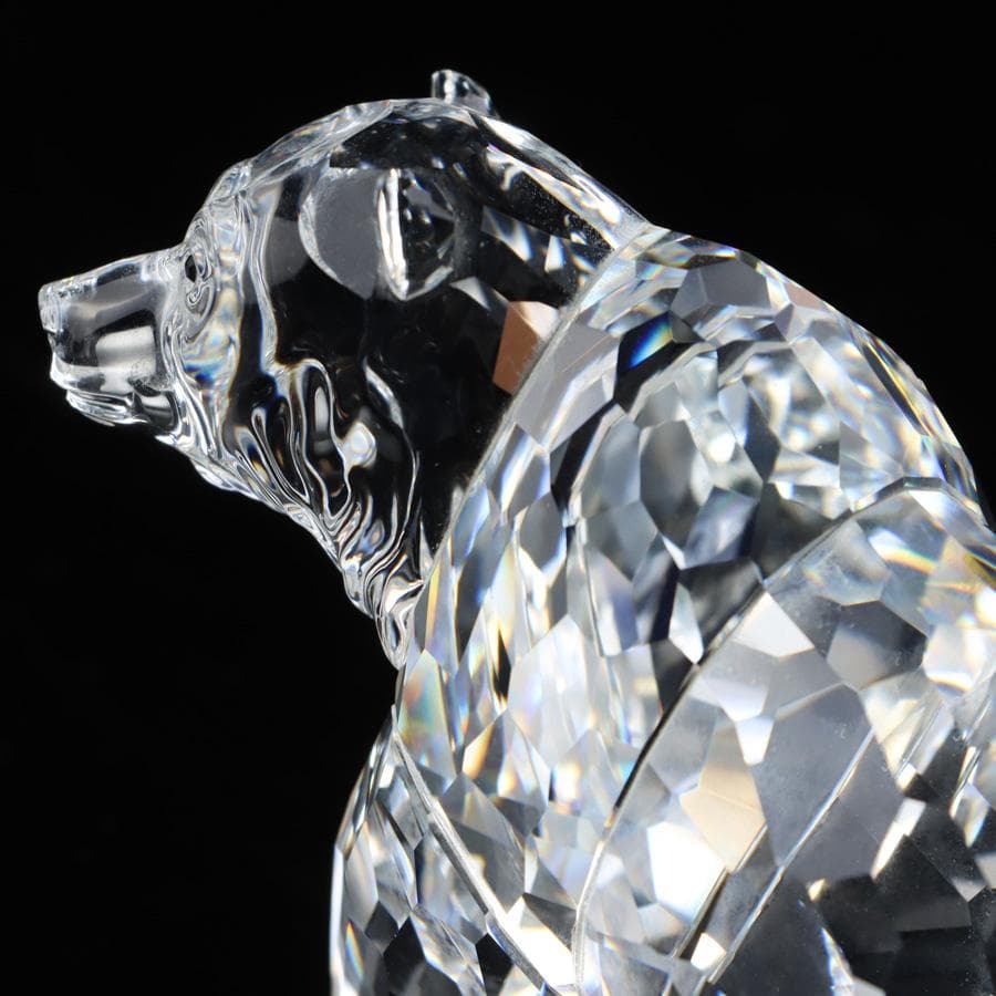 Y2435-10 スワロフスキー クリスタル グリズリー 熊 オブジェ