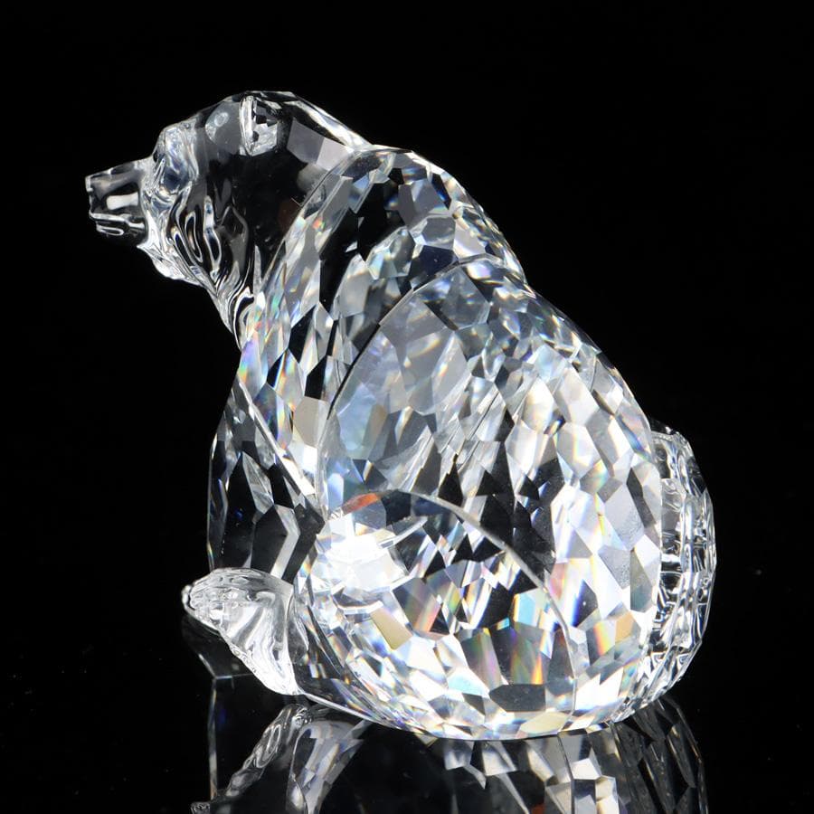 Y2435-10 スワロフスキー クリスタル グリズリー 熊 オブジェ