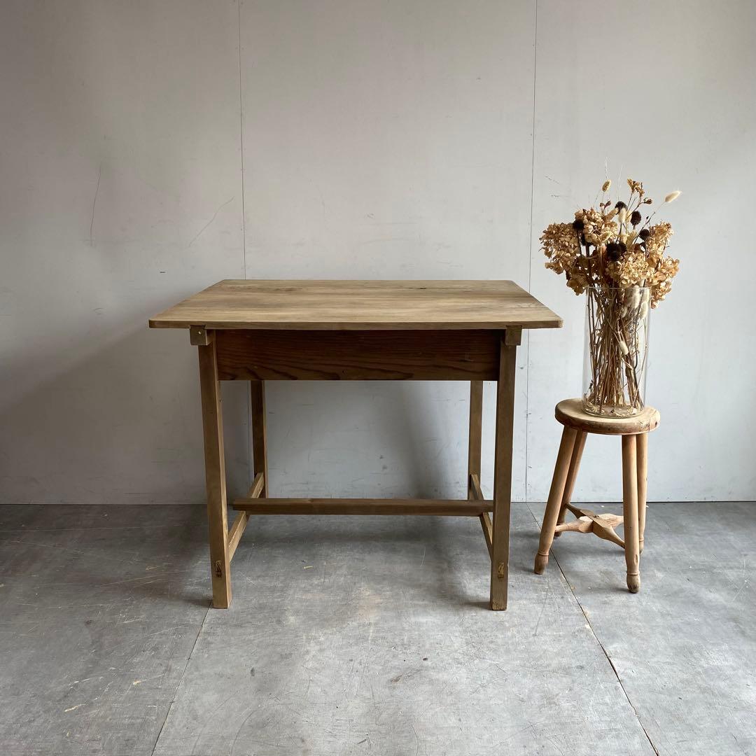 アンティーク 机 テーブル デスク 無垢材 無塗装 z414