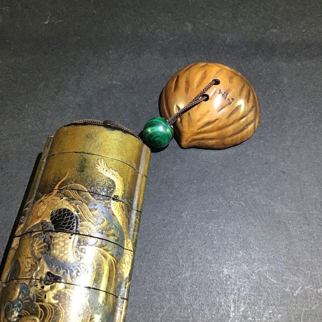 金高盛蒔絵　昇龍絵印籠　江戸期