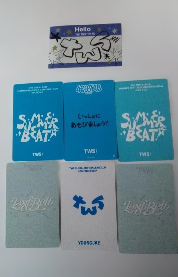 TWSヨンジェ厳選トレカ6枚（写真が全てで、上部のTWSロゴのものも含む）