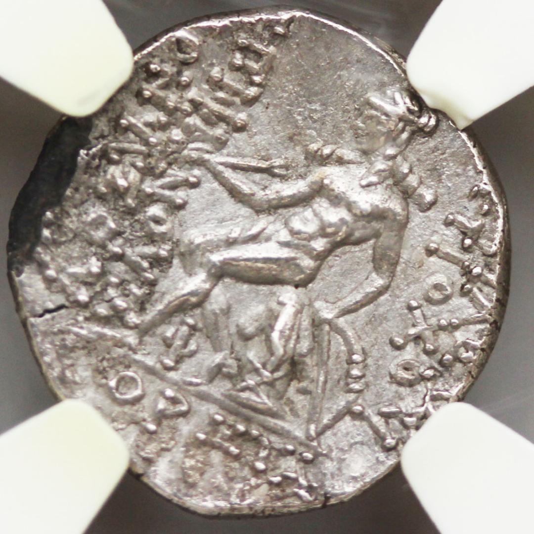 アンティオコス6世【Ch AU NGC】セレウコス朝シリア　ドラクマ銀貨